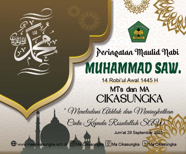 poster banner ma cikasungka maulid nabi muhammad
